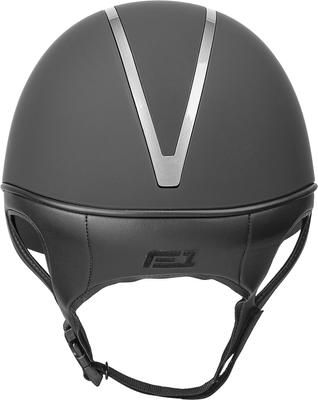 Show full view: IRH F1 Wide Brim Horse Riding Helmet, Matte Black/Titanium Frame, Medium: 6 7/8 to 7 -in slide 2 of 6