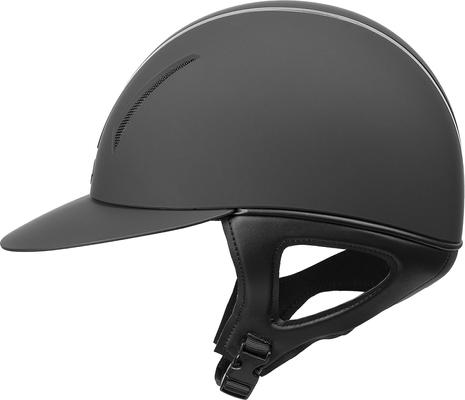 Show full view: IRH F1 Wide Brim Horse Riding Helmet, Matte Black/Titanium Frame, Medium: 6 7/8 to 7 -in slide 4 of 6