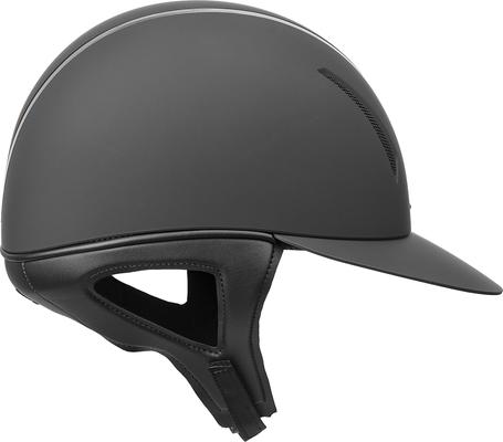 Show full view: IRH F1 Wide Brim Horse Riding Helmet, Matte Black/Titanium Frame, Medium: 6 7/8 to 7 -in slide 5 of 6