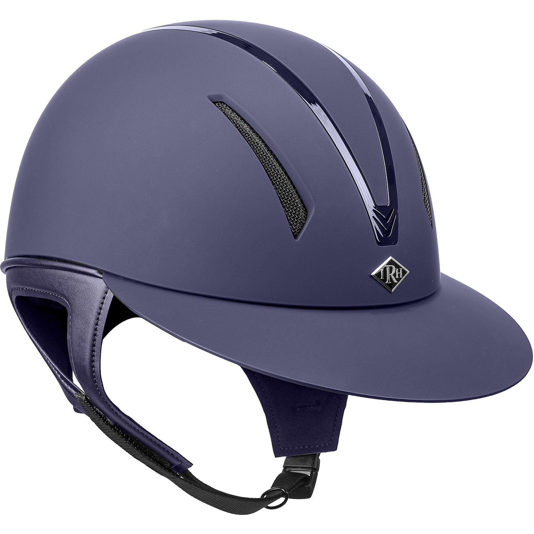 IRH F1 Wide Brim Horse Riding Helmet, Matte Navy/Gloss Navy Frame, Large: 7 1/8 to 7 1/4 -in