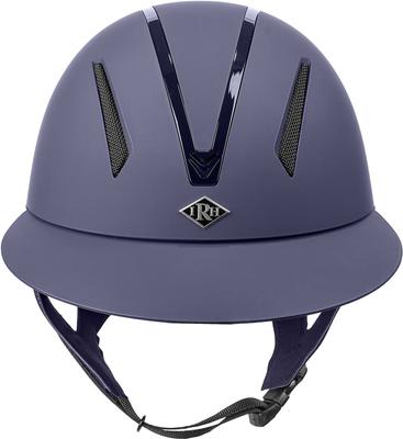 Show full view: IRH F1 Wide Brim Horse Riding Helmet, Matte Navy/Gloss Navy Frame, X-Large: 7 3/8 to 7 1/2 -in slide 3 of 6