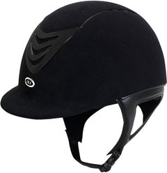 IRH IR4G Black Amara Suede & Matte Black Vent Riding Helmet, Small slide 2 of 3