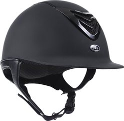 IRH IR4G Matte Black Finish & Gloss Black Vent Riding Helmet, Small