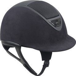 IRH XLT Black Amara Suede & Matte Black Frame Riding Helmet, Small