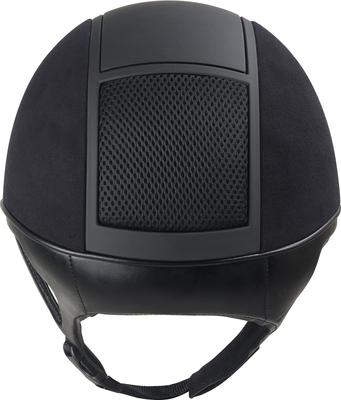 Show full view: IRH XLT Black Amara Suede & Matte Black Frame Riding Helmet, Small slide 3 of 8