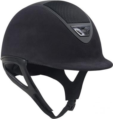 Show full view: IRH XLT Black Amara Suede & Matte Black Frame Riding Helmet, Small slide 8 of 8