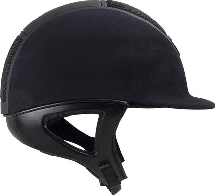 Show full view: IRH XLT Black Amara Suede & Matte Black Frame Riding Helmet, Small slide 6 of 8