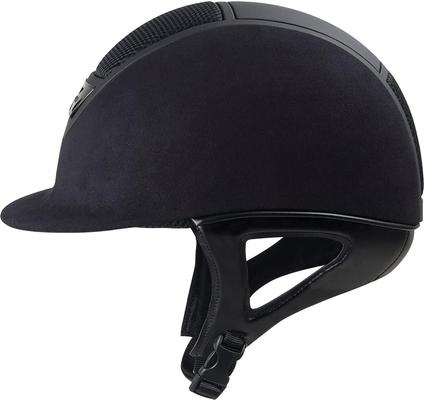 Show full view: IRH XLT Black Amara Suede & Matte Black Frame Riding Helmet, Small slide 5 of 8