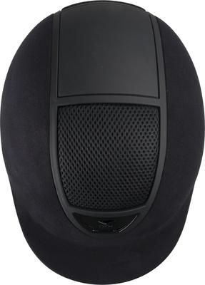 Show full view: IRH XLT Black Amara Suede & Matte Black Frame Riding Helmet, X-Large slide 4 of 7