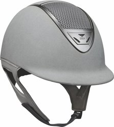 IRH XLT Horse Riding Helmet, Dove Grey Amara Suede/Titanium Frame, Small: 6 5/8 to 6 3/4 -in slide 1 of 2