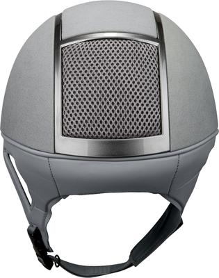 Show full view: IRH XLT Horse Riding Helmet, Dove Grey Amara Suede/Titanium Frame, X-Large: 7 3/8 to 7 1/2 -in slide 2 of 2