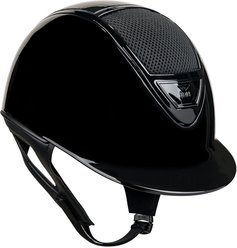 IRH XLT Horse Riding Helmet, Gloss Finish Black/Gloss Black Frame, Medium: 6 7/8 to 7 -in