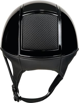 Show full view: IRH XLT Horse Riding Helmet, Gloss Finish Black/Gloss Black Frame, X-Large: 7 3/8 to 7 1/2 -in slide 2 of 2