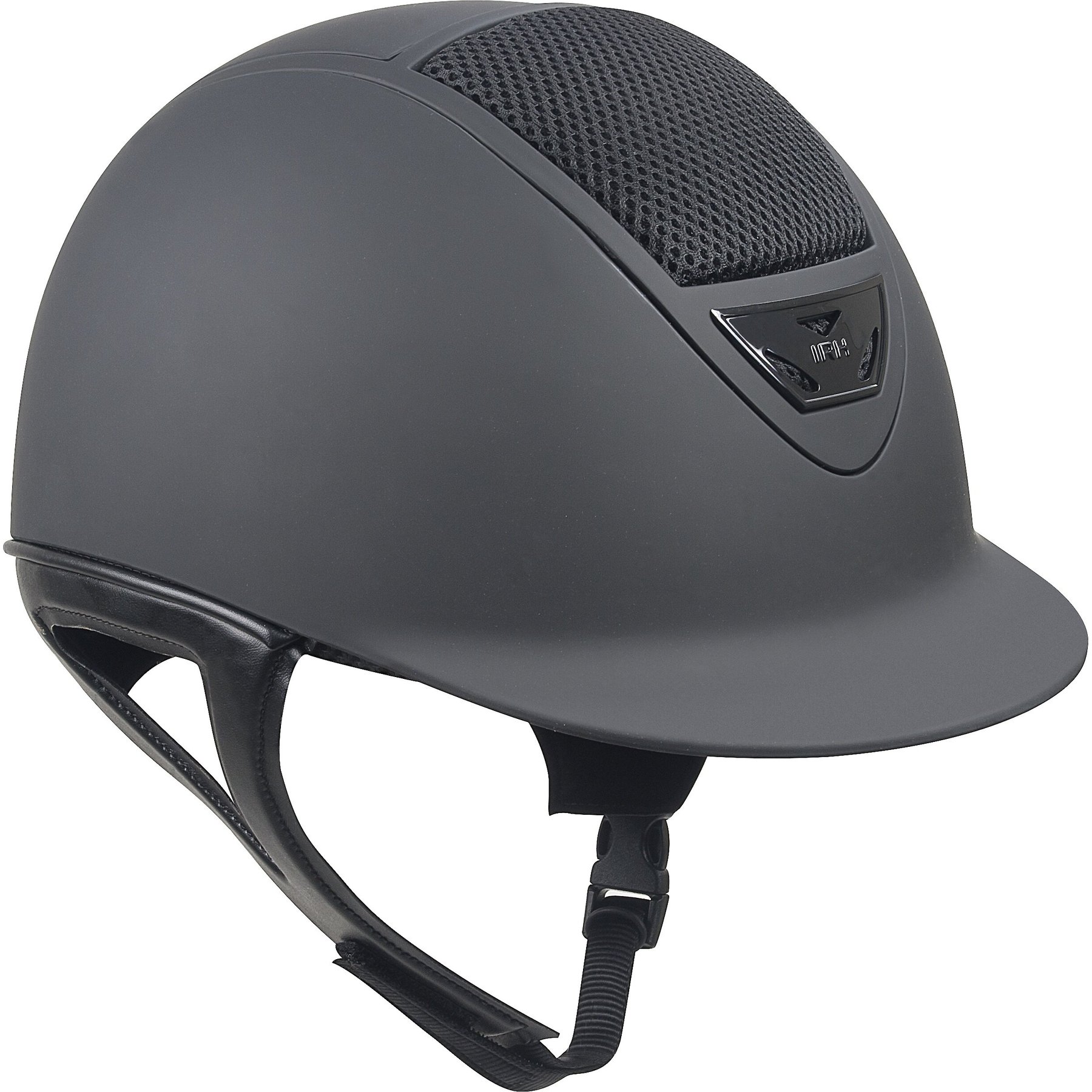 IRH XLT Matte Black Finish & Matte Black Frame Riding Helmet, Small