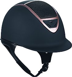 IRH XLT Matte Black Finish & Rose Gold Frame Riding Helmet, Small