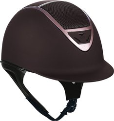 IRH XLT Matte Brown Finish & Rose Gold Frame Riding Helmet, Large slide 1 of 3