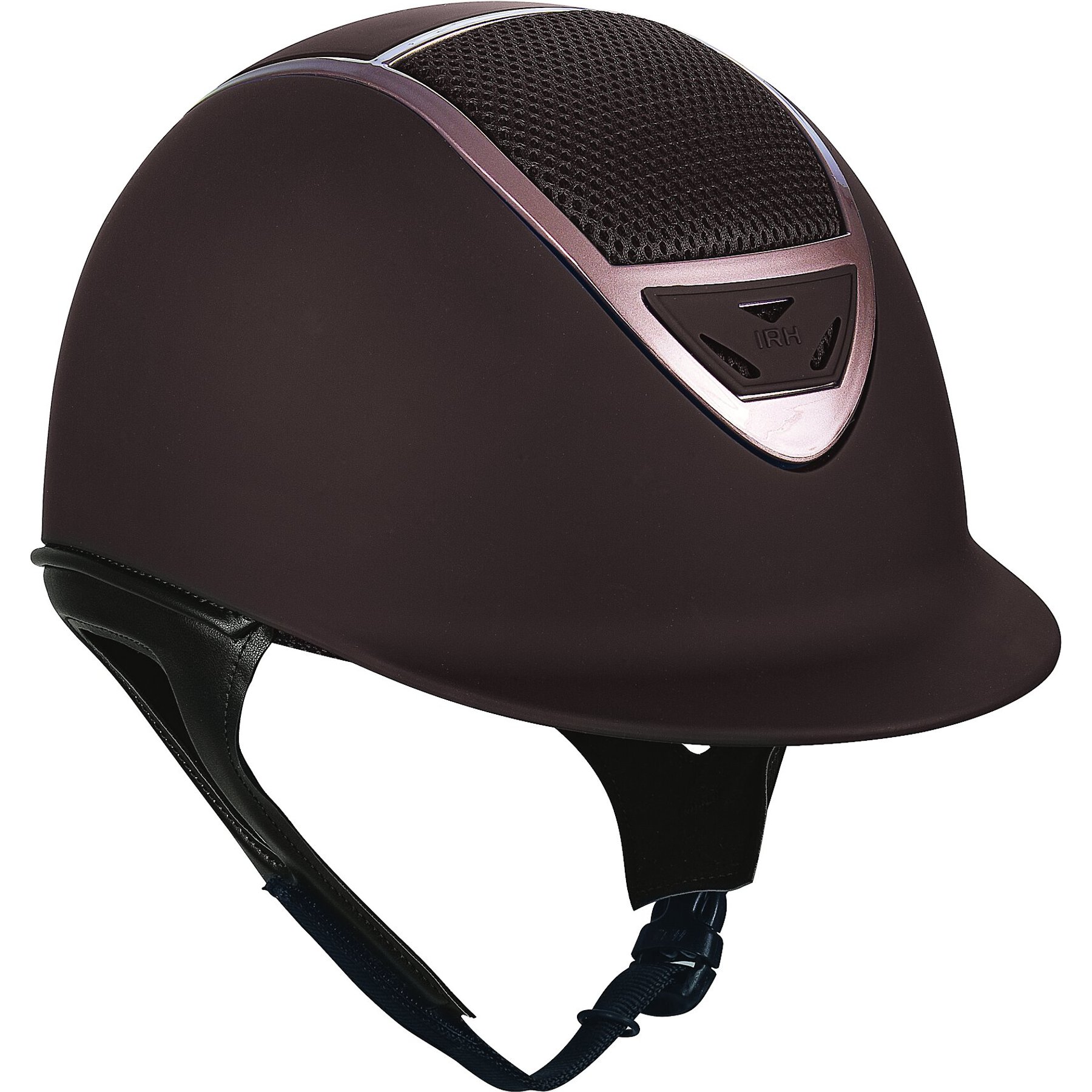 IRH XLT Matte Brown Finish & Rose Gold Frame Riding Helmet, Small