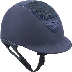 IRH XLT Navy Amara Suede & Gloss Navy Frame Riding Helmet, Large
