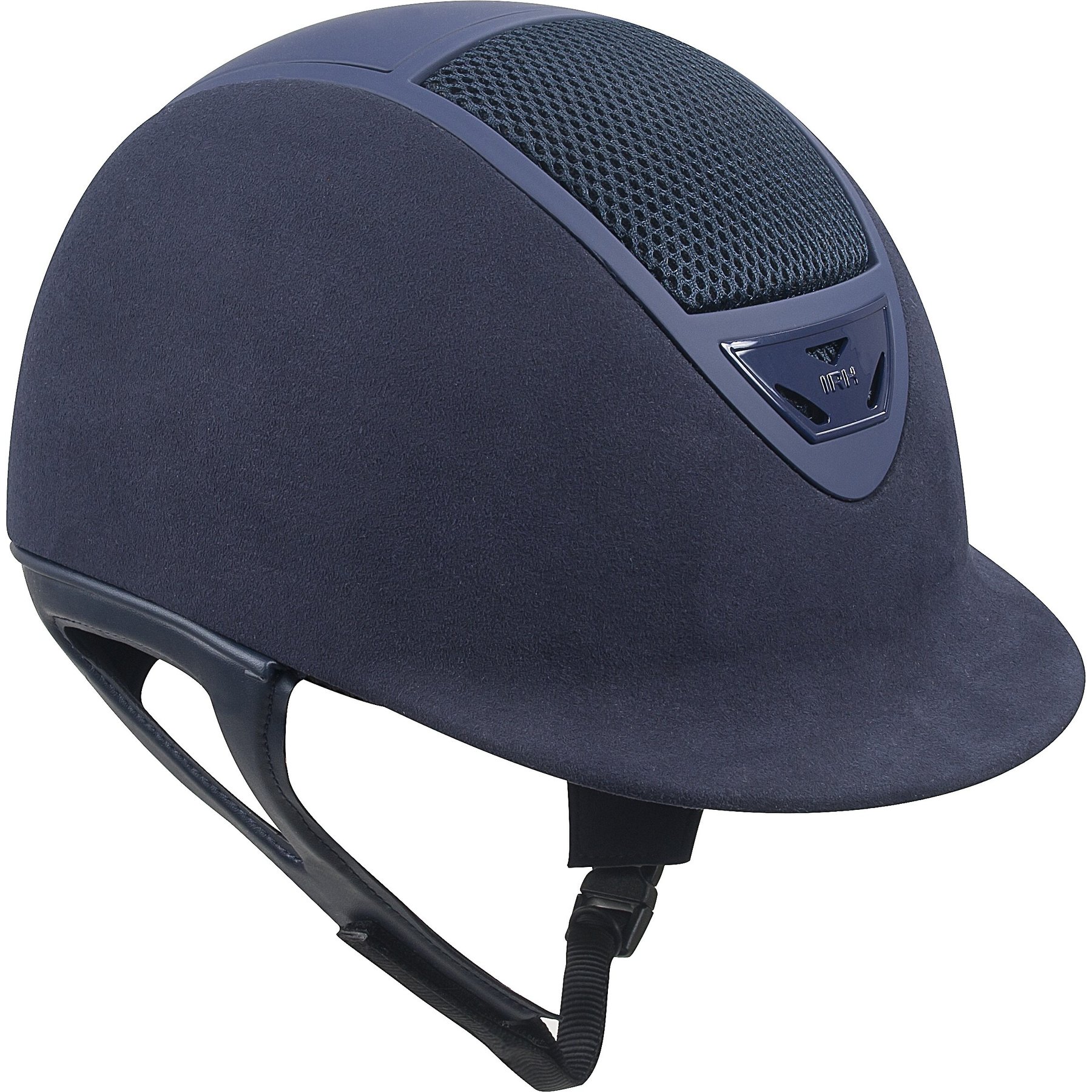 IRH XLT Navy Amara Suede & Matte Navy Frame Riding Helmet, Large