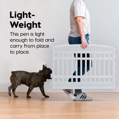 Show full view: IRIS 4-Panel Dog Exercise Playpen, 24-in, White slide 2 of 10