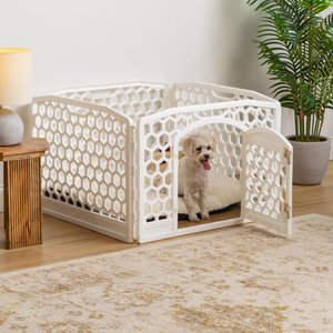 IRIS Dog Exercise Playpen, White, 24-in, 4-Panel