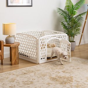IRIS Dog Exercise Playpen, White, 24-in, 4-Panel