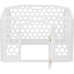 IRIS Dog Exercise Playpen, White, 24-in, 4-Panel