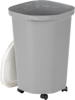 Show full view: IRIS Premium Airtight Dog Food Storage Container with Casters, Scoop, Seal & Air Valve, Gray, 25-lbs slide 2 of 10