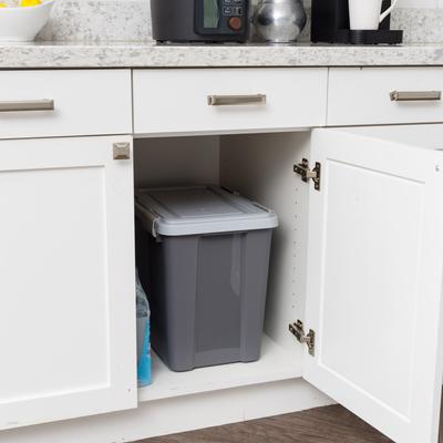 Show full view: IRIS Airtight Dog & Cat Food Container with Scoop, 30-lb, Gray slide 6 of 10