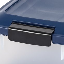 IRIS WeatherPro Airtight Dog, Cat & Bird Food Storage Container, Navy, 37.5-lb slide 2 of 9