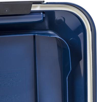 Show full view: IRIS WeatherPro Airtight Dog, Cat & Bird Food Storage Container, Navy, 37.5-lb slide 9 of 11