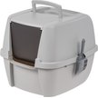 Show in main carousel: IRIS Portable Hooded Cat Litter Box with Scoop & Handle, Gray, Large slide 2 of 11