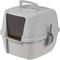 Show in main carousel: IRIS Portable Hooded Cat Litter Box with Scoop & Handle, Gray, Large slide 3 of 12