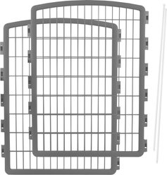 IRIS 2-Panel Add-on Expansion for 34" 8-Panel Plastic Dog Playpen, 34-in, Gray