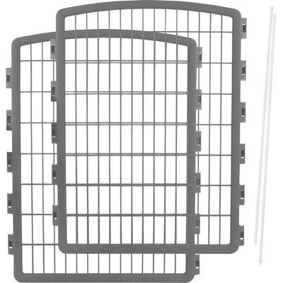 IRIS IRIS 2-Panel Add-on Expansion for 34" 8-Panel Plastic Dog Playpen, 34-in, Gray