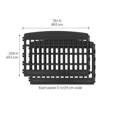 Show full view: IRIS 2-Panel Add-On Expansion Kit for Exercise Playpen with Door, 24-in, Black slide 5 of 8
