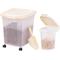 Show in main carousel: IRIS 3-Piece WeatherPro Airtight Dog, Cat & Bird Food Storage Container Combo with Scoop & Treat Box, Almond slide 1 of 10