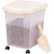 Show in main carousel: IRIS 3-Piece WeatherPro Airtight Dog, Cat & Bird Food Storage Container Combo with Scoop & Treat Box, Almond slide 8 of 10