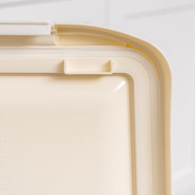 Show full view: IRIS 3-Piece WeatherPro Airtight Dog, Cat & Bird Food Storage Container Combo with Scoop & Treat Box, Almond slide 6 of 10