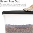 Show in main carousel: IRIS 3-Piece WeatherPro Airtight Stackable Dog, Cat & Bird Food Storage Container Combo with Scoop & Treat Box, Black, Medium slide 8 of 11