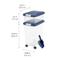 Show in main carousel: IRIS 3-Piece WeatherPro Airtight Stackable Dog, Cat & Bird Food Storage Container Combo with Scoop & Treat Box, Clear/Navy, 35-lbs/45-qt slide 3 of 12