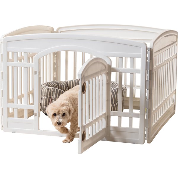 IRIS 4-6 Panel Dog Exercise Playpen with Door, 24-in