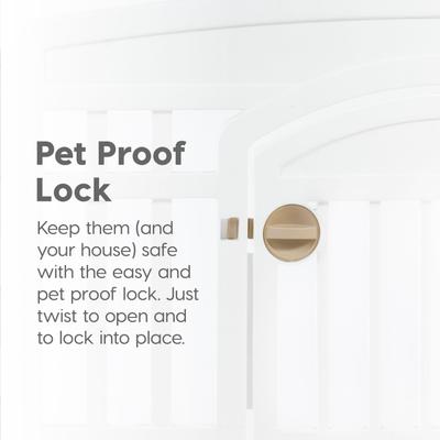 Show full view: IRIS 4-6 Panel Dog Exercise Playpen with Door, 24-in, White, 6-panel slide 8 of 11