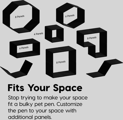 Show full view: IRIS 4-8-Panel Dog Exercise Playpen, Black, 8 Panel, 24-in slide 5 of 11