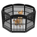 IRIS 4-8-Panel Dog Exercise Playpen, Black, 8 Panel, 34-in
