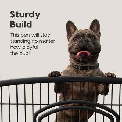 Show full view: IRIS 4-8 Panel Dog Exercise Playpen with Door, 24-in, Black slide 4 of 10