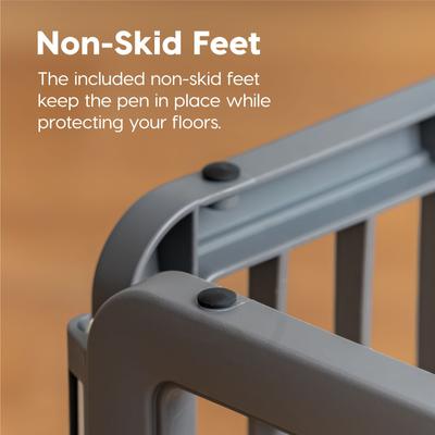 Show full view: IRIS 4-8 Panel Dog Exercise Playpen with Door, 24-in, Dark Gray slide 5 of 11