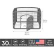 Show in main carousel: IRIS 4-8 Panel Dog Exercise Playpen with Door, 24-in, Dark Gray slide 2 of 11