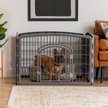 Show in main carousel: IRIS 4-8 Panel Dog Exercise Playpen with Door, 24-in, Dark Gray slide 6 of 11