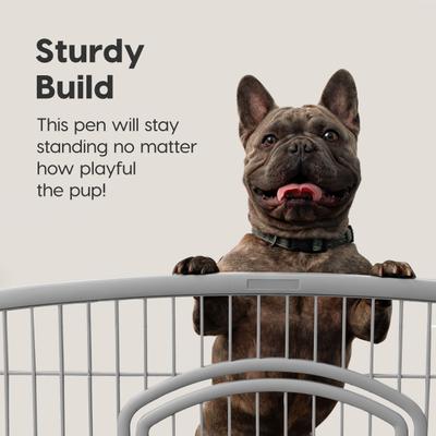 Show full view: IRIS 4-8 Panel Dog Exercise Playpen with Door, 24-in, Light Gray slide 3 of 11